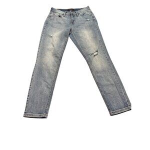 Banana Republic Girlfriend Jeans Medium Wash Distressed Denim Size 24/00